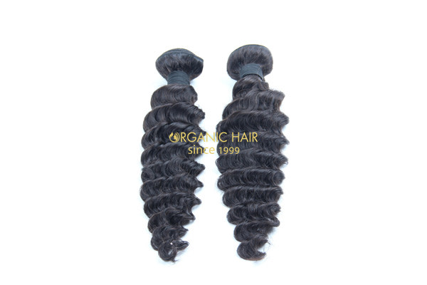  Cheap real deep wave human hair extensions